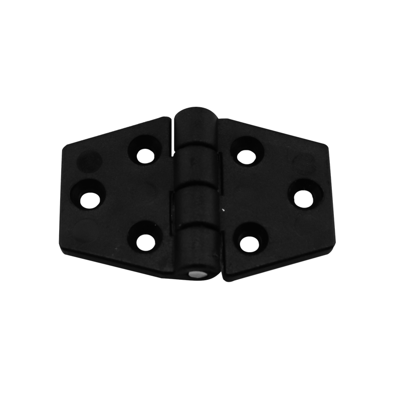 [] Hinge Polyamide, Hexagonal, 63x40x4.5mm, Black image