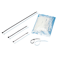 [] Plastic Ties, 140x3,6mm, Max D28mm, 100 pcs, White image