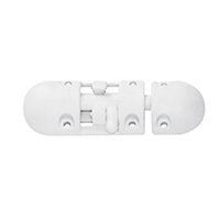 [] Anti-Rattle Barrel Bolt, Plastic, White image