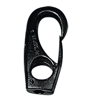 [] Snap Hook w/Eye Ø10x42mm, f/Ø4mm Cord, Polyam. Black image
