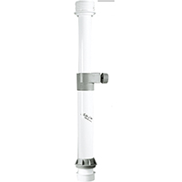 [] Table Pedestal Telesc. Alum. Ø60x 480-810mm, White image