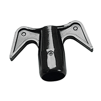 [] Double Hook with Thread, Plastic, Ø30mm, Black image