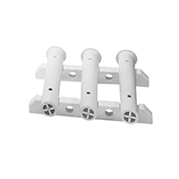 [] Storage Rack Set for 3 Rods, Bulkhead Mount, White image