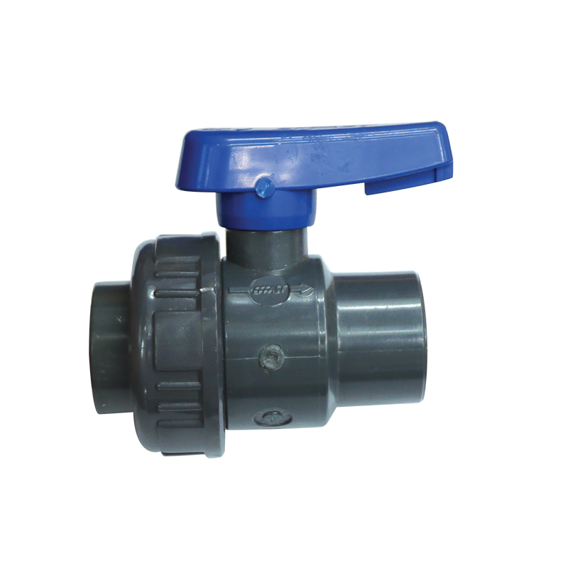 [] Ball Valve 1/2'', Single Union BSPT, Plastic, Grey image