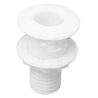 [] Thru-Hull Fitting 1/2'', w/Hose Barb Ø13mm, White image