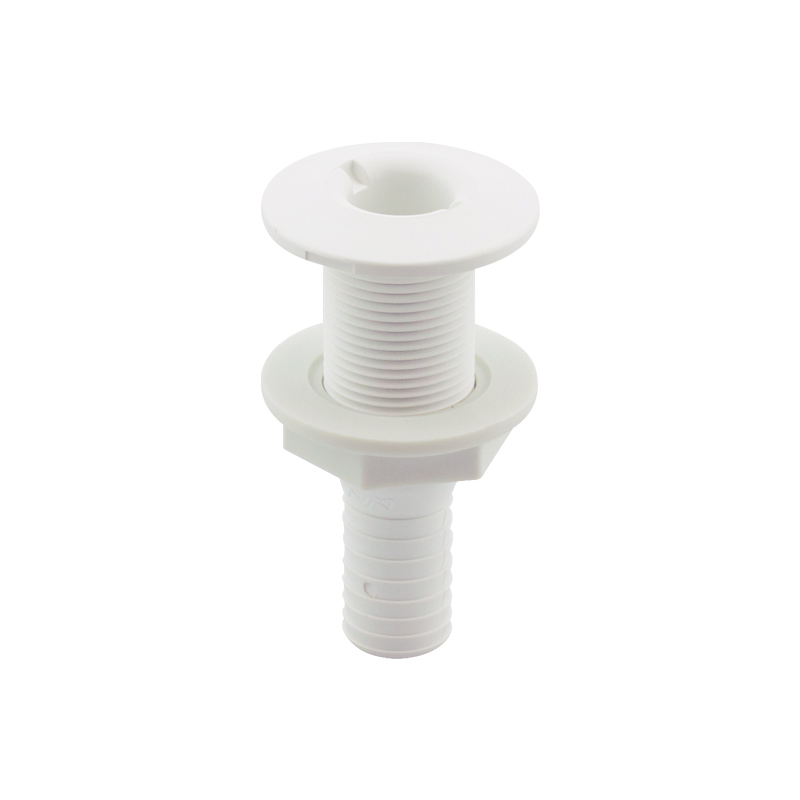 [] Thru-Hull Fitting 3/4'', w/Hose Barb Ø19mm, White image
