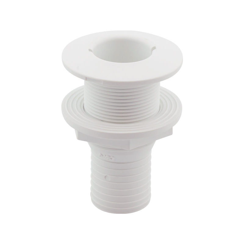 [] Thru-Hull Fitting 1 1/2'', w/Hose Barb Ø38mm, White image