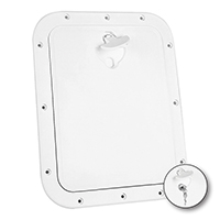 [] Inspection Hatch w/Rem.Cover& Lock, White, 306x356mm image