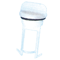 [] Captive Plug with O-Ring for Drain Socket, White image