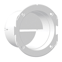 [] Ventilator Connector, Straight, Ø76mm, White image