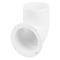 [] Ventilator Connector, Elbow, Ø102mm, White image