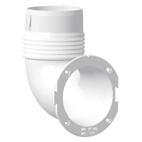 [] Ventilator Connector, Elbow, Ø76mm, White image