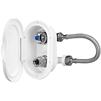 [] Case w/Cold Wat. Tap & Outlet, Str.Conn. w/Lid, White image