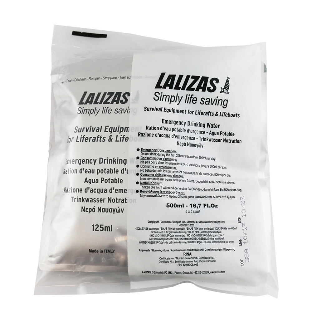 [] LALIZAS Emergency liferaft drinking water 4x125ml image