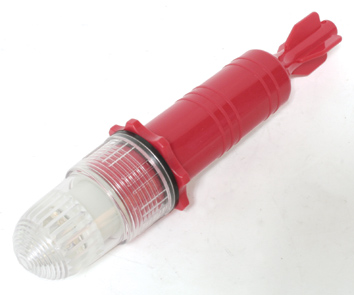 [] Flashing led light with photocell, Torpedo 1, red colour, 2 batteries size D image