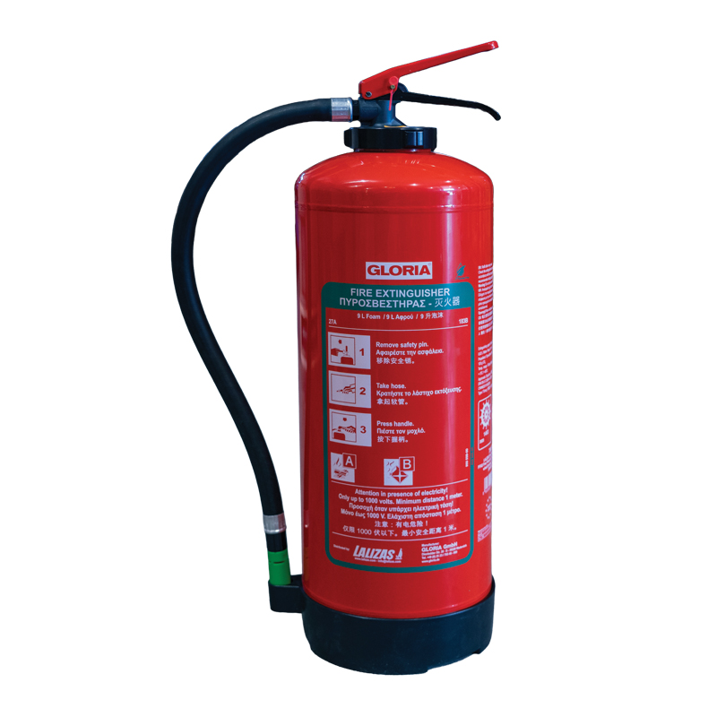 [] LALIZAS Fire Extinguisher PFAS Free Foam,9L,Cartridge Operated,w/wall bracket, SOLAS/MED(EN,GR,CN) image