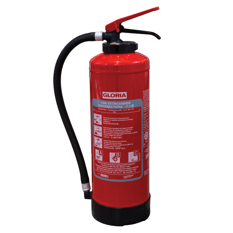 [] LALIZAS Fire Extinguisher Dry Powder,6kg,Cartridge Operated,w/wall bracket,SOLAS/MED(EN,GR,CN) image