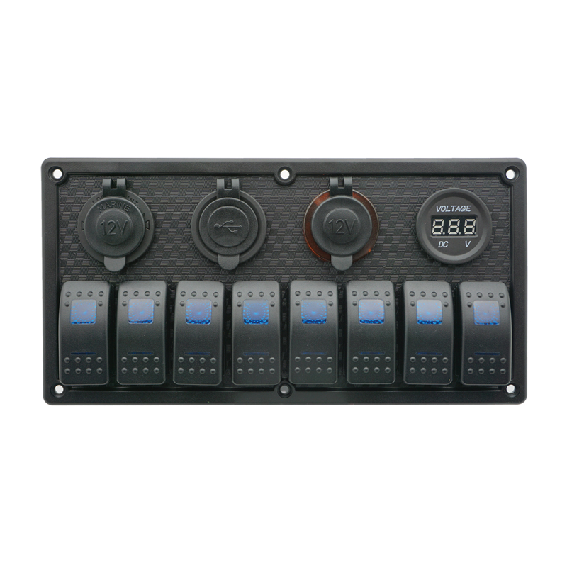 [] Rocker Switch Panel with LED, 12V/24V, (8 Rockers) image