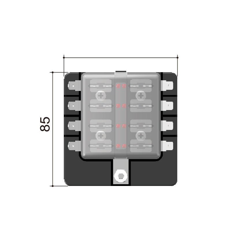 [] Standard Blade Fuse Holder Box for 8 Fuses, Screw Connection image