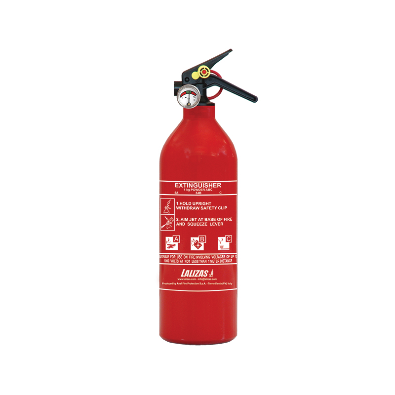 [] LALIZAS Fire Extinguisher Dry Powder, 1kg, Stored Pressure w/bracket, MED (EN,IT,GR) image