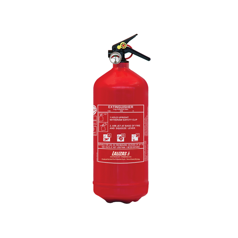 [] LALIZAS Fire Extinguisher Dry Powder, 3kg, Stored Pressure w/bracket, MED (EN,IT,GR) image