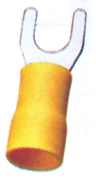 [] Flanged Space Connector, Diam. 5.3mm, yellow, for 2,5-6mm2 wire (20 pcs) image