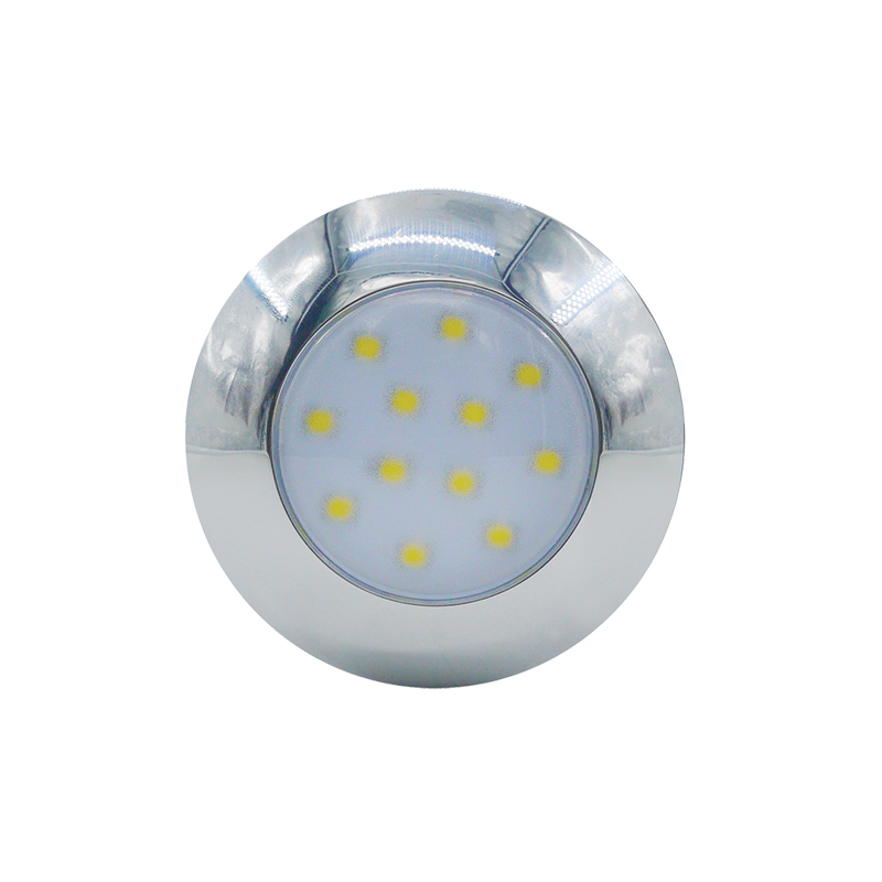 [] AquaLED Dome Light, 12 LEDs, 12V-28V, Chrome image