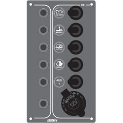 [] Switch Panel, 5 Waterproof Switches & Autom. Fuses, 12V image