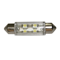 [] Bulb 12V, LED, T11, SV8.5-8, cool white - 2x4 LEDs 360°,11x39mm image