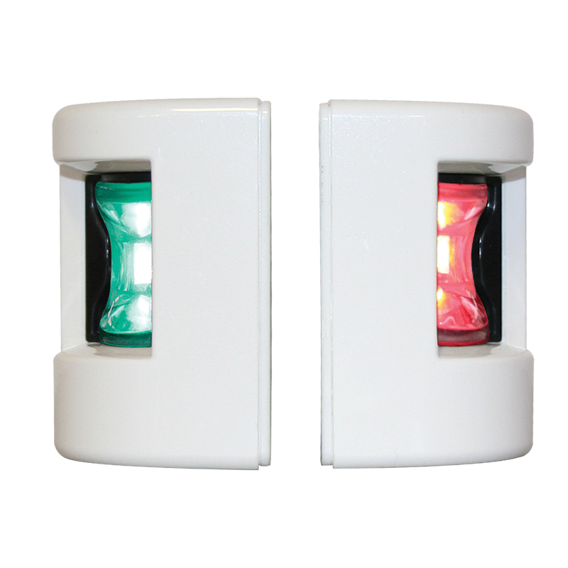 [] FOS LED 12 Starboard & Port Lights 112,5°, Set, with white housing image