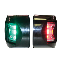 [] FOS LED 12 Starboard & Port Lights 112,5°, Side mounted, Set, with black housing image