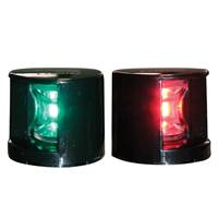 [] FOS LED 12 Starboard & Port Lights 112,5°, Deck mounted, Set, with black housing image