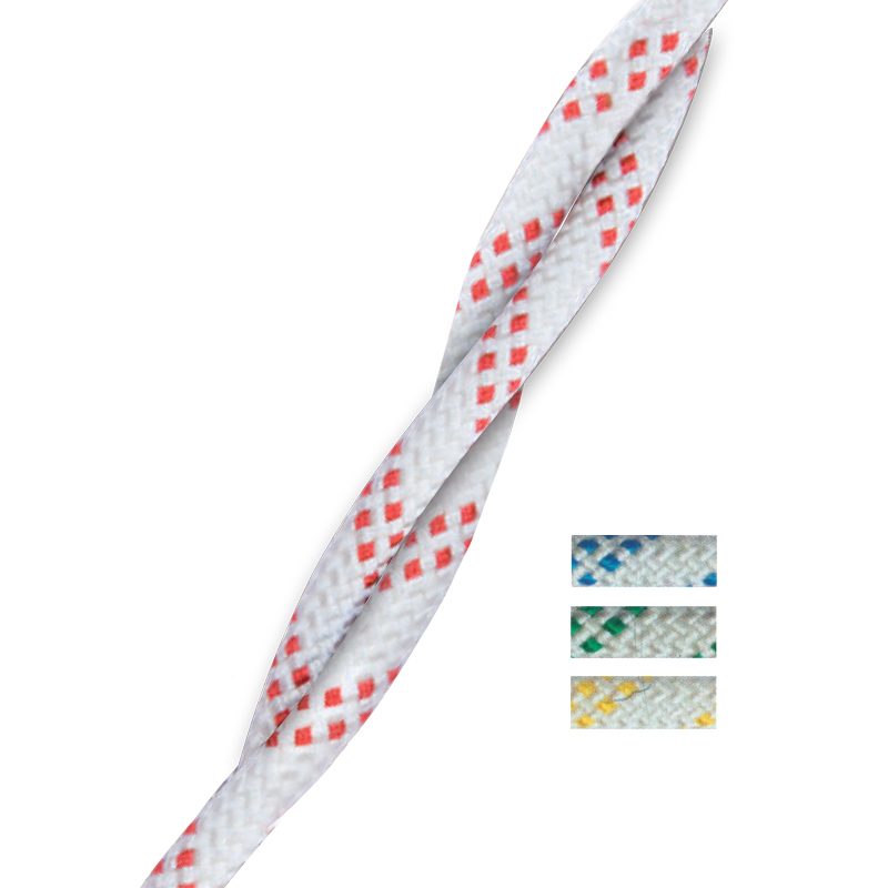 [] CABO Cruising rope Halyard, Diam. 3mm, white with green braid image