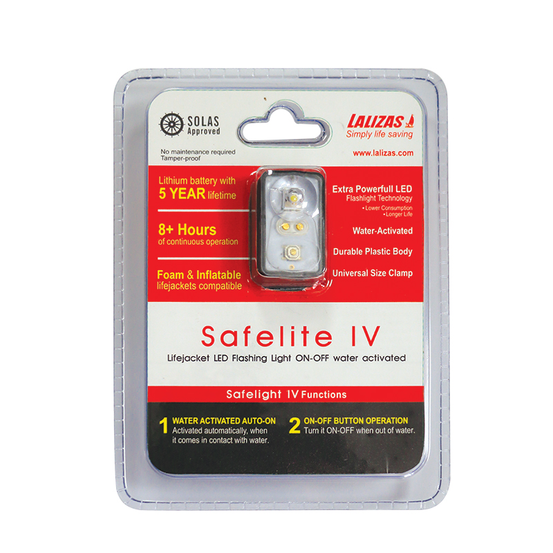 [] LALIZAS Lifejacket LED flashing light"Safelite IV"ON-OFFwater activated,SOLAS/MED/USCG-MER/TC(BLIST image