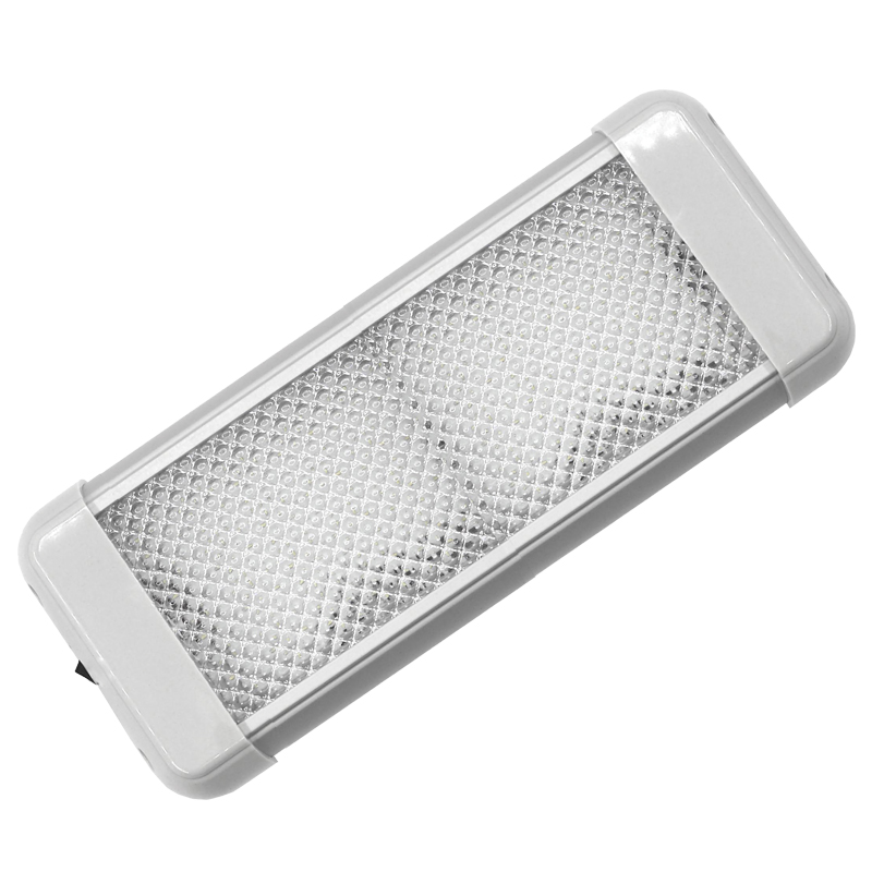 [] AquaLED Dome light rectangle, with switch, 9.6W, 12/24V DC Multivolt image