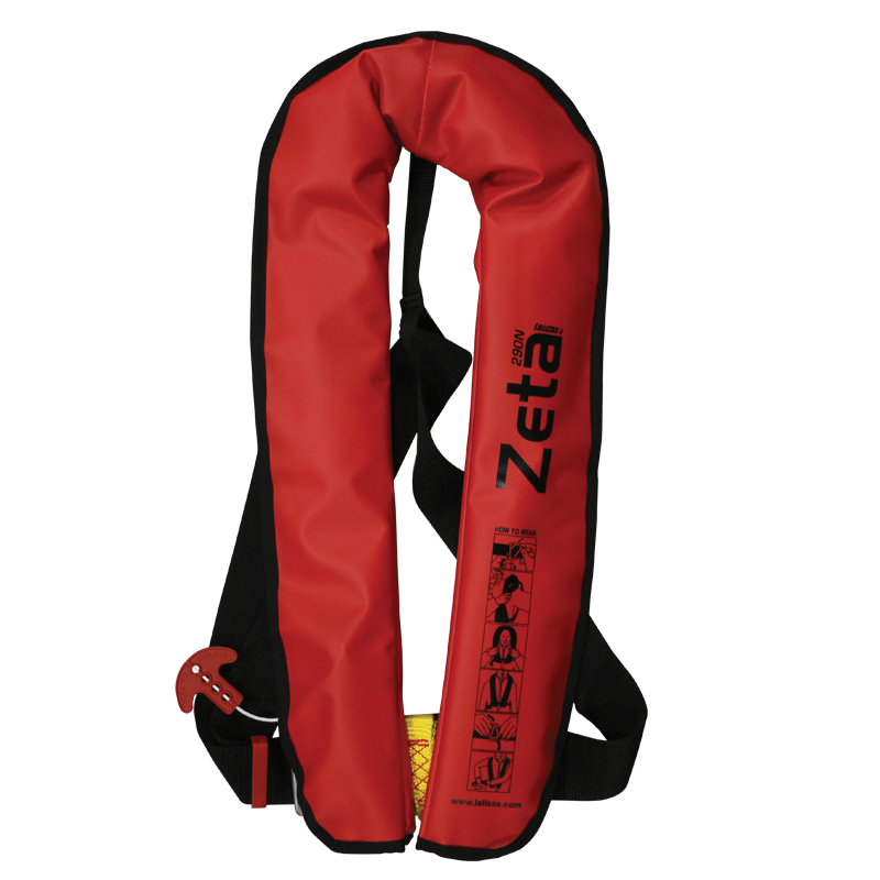 [] Zeta Work Vest, Auto, 290N, ISO, Adult, Red Durable PVC Fabric Cover image