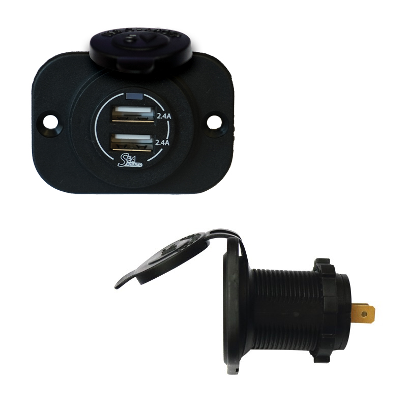 [] Dual Port USB Socket 12/24V DC image