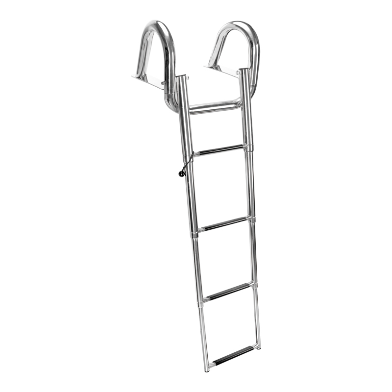 [] Telescopic Ladder w/Handrail, 4 steps, Inox316, L1145xW385mm image