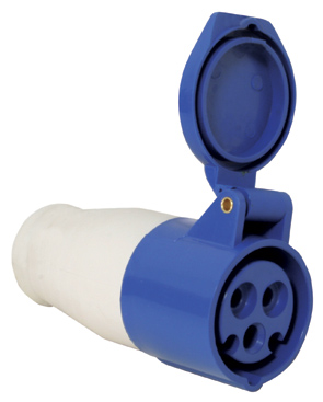 [] Plug, female, w/ cover, 16A, 220-240V, blue image
