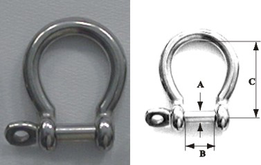 [] Anchor shackle, type Ω, galvanized, diam. 5mm image