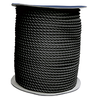 [] CABO Mooring Rope, three stranded double twisted, Diam. 8mm, black image