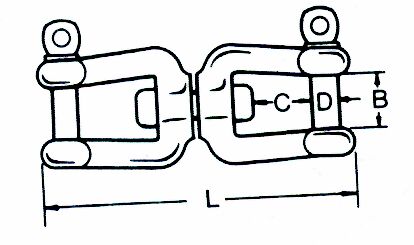 [] Jaw and jaw swivel, Inox 316, 6mm image
