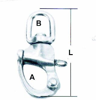 [] Swivel snap shackle, AISI 316, 12mm image