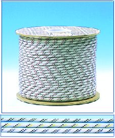[] CABO Cruising rope Halyard, Diam. 3mm, white with blue braid image