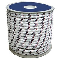 [] CABO Ops purpose rope,4mm white/blue braid,16 strands,Double braid, Polyester image