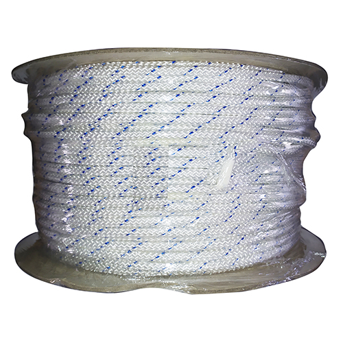 [] CABO Ops purpose rope,8mm,white/blue braid,24 strands,Double braid, Polyester image