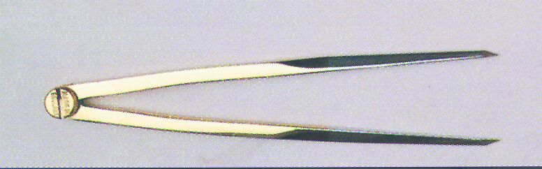 [] Straight pattern dividers 7'', brass, image