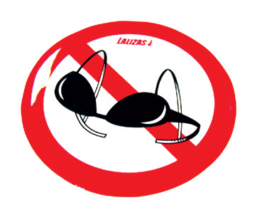 [] Silicone Sticker 80mm - 'No bras' image