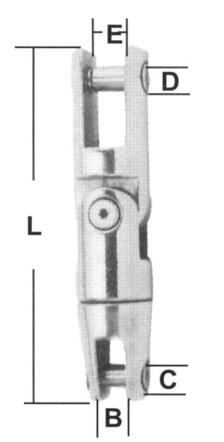 [] Double Anchor chain connection, Inox 316, for chain 6 & 8mm image