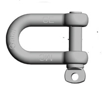 [] Large Type D shackle galvanized, diam. 6mm image